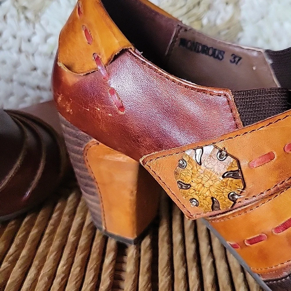 Spring Step, Wonderous, Artsy Boho Whimsy Bootie, size 37 EU, 7 US